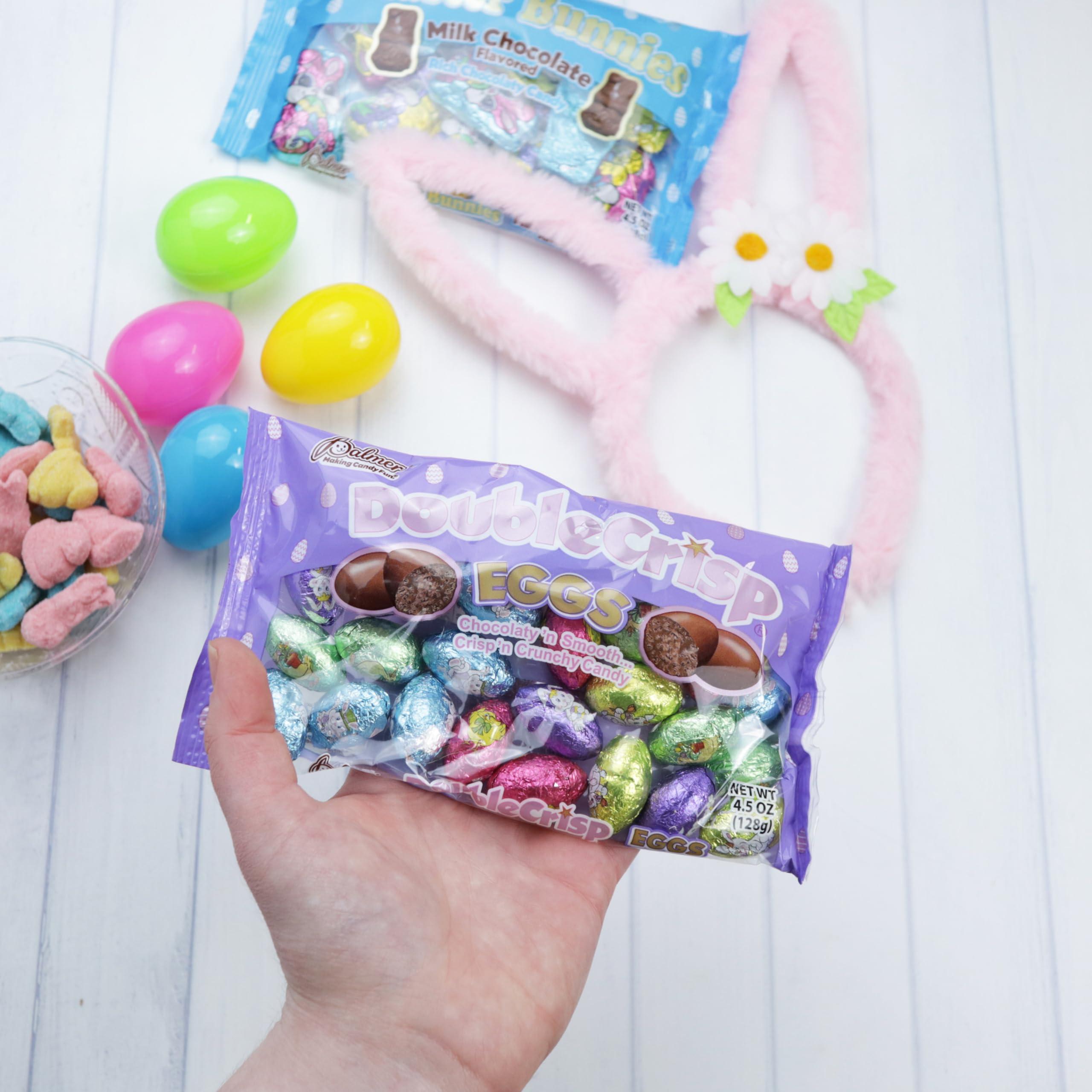 Needzo Bulk Individually Wrapped Milk Chocolate Easter Eggs and Bunnies, Mini Candies for Egg Fillers, 4.5 Ounces (1 of Each)