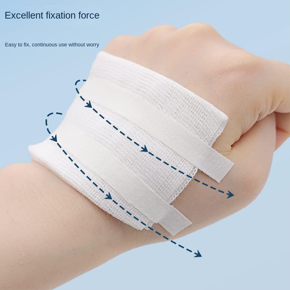 Bolesen 1\" X 5yd Surgical Tape Medical Tape 3 Rolls Waterproof Breathable Adhesive Hypoallergenic First Aid Tape for Sensitive Skin for Wound Care - with Self Sealing (0.35In*11yd)