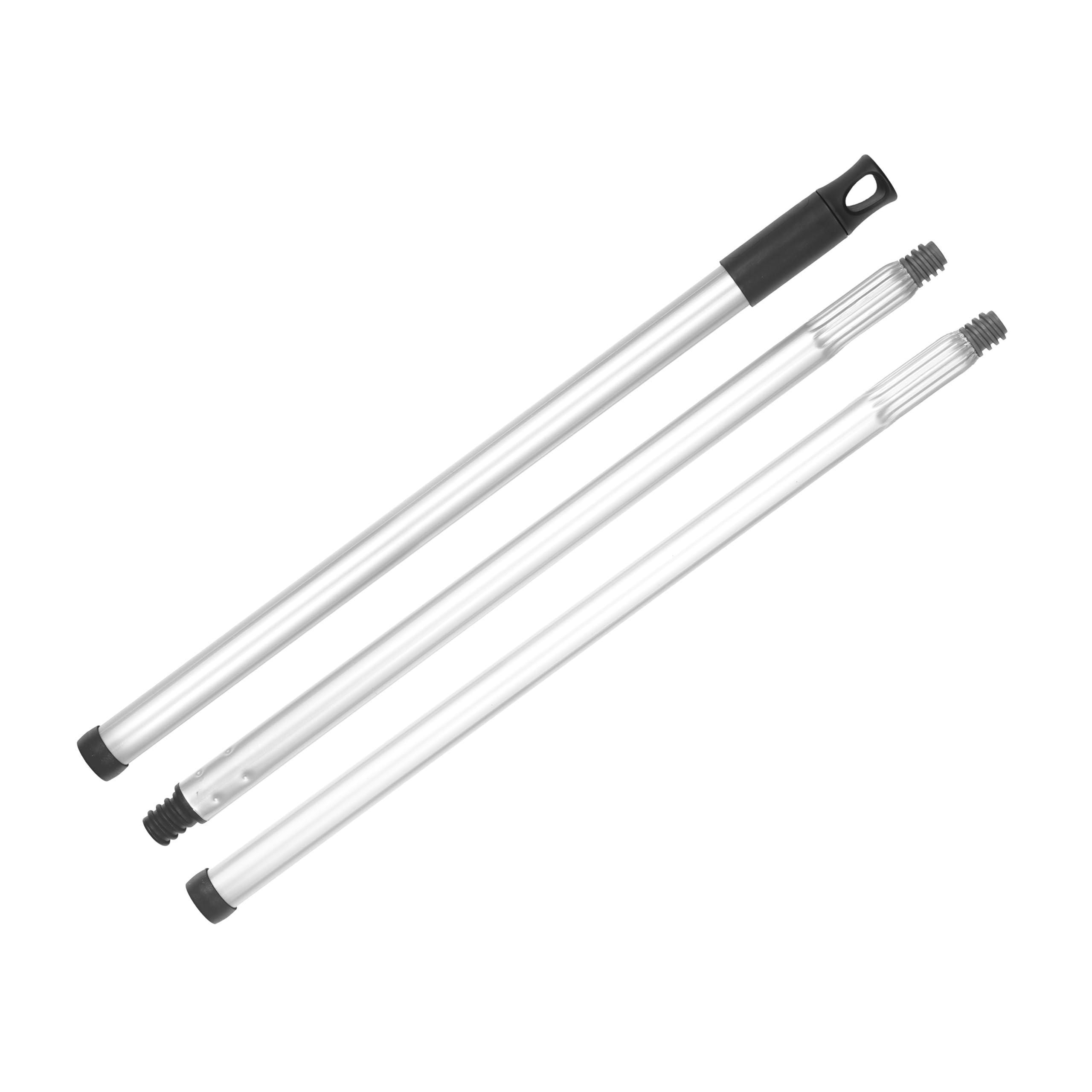 Superio Superio Kitchen Broom Premium Black Tampico Bristles, with Grey Metal 3-Part Handle, Heavy Duty Household Broom - Easy Swiping Dust and Wisp, Home, Kitchen Bedroom, Lobby, Floors and Corners