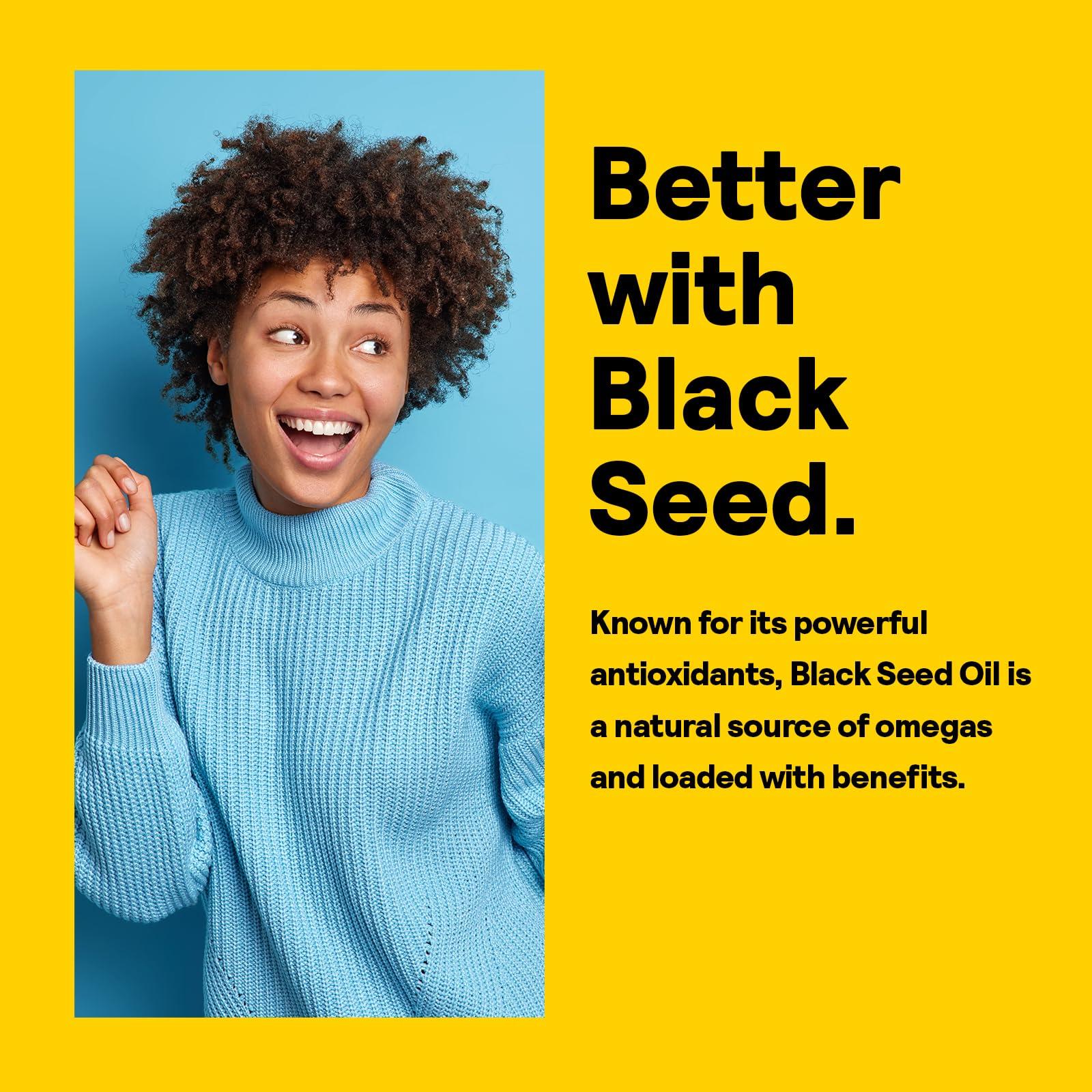 Health From The Sun Natures Life Black Seed Oil, Cold-Pressed Black Cumin Seed Oil - Joint, Digestive Health, and Immune Support - Lab Verified, 60-Day Money-Back Guarantee - 47 Servings, 8 Fl. Oz.