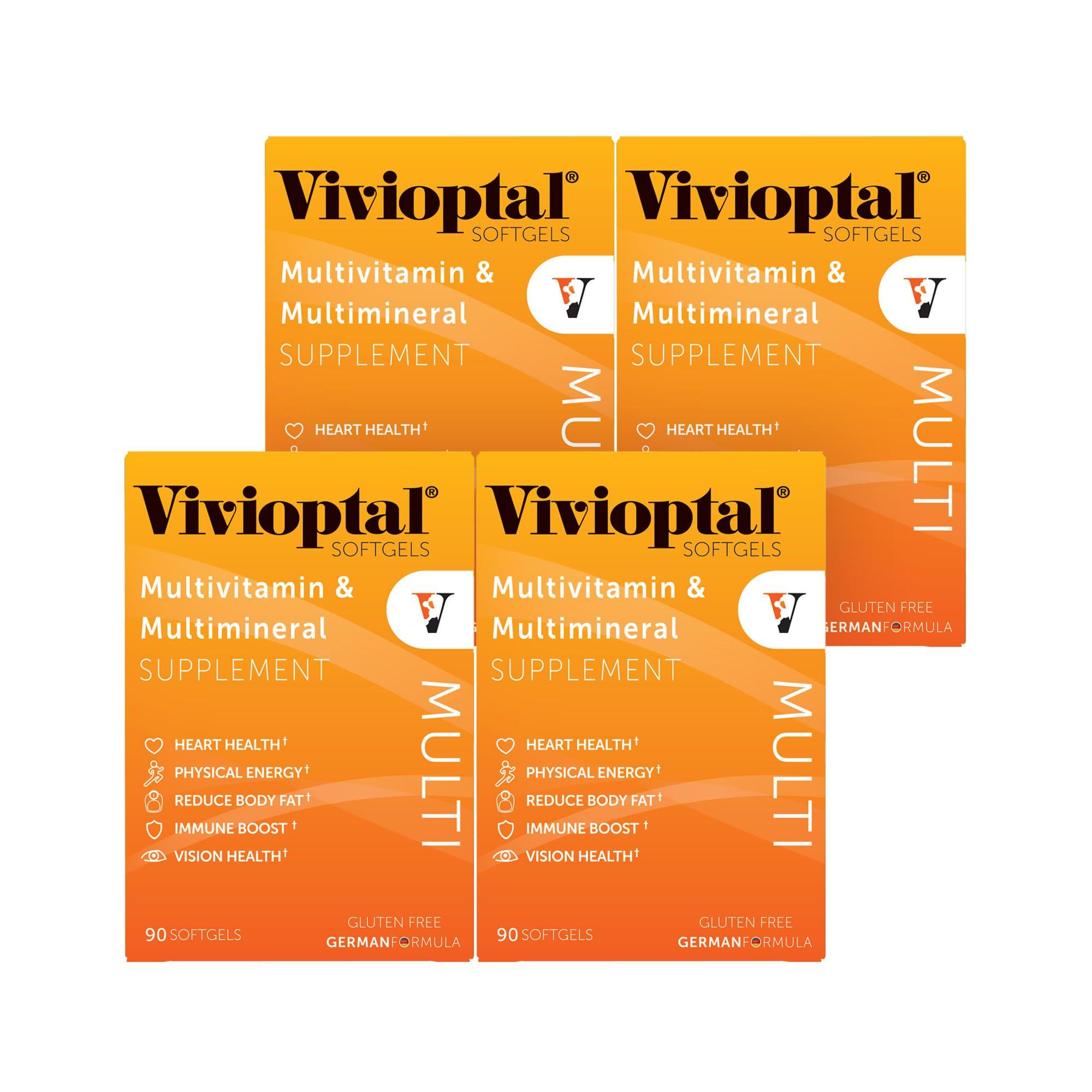 Vivioptal Vitamins Vivioptal Multi, 90 Softgels (1 Year Supply), Multivitamin & Multimineral, Gluten Free, German Formula