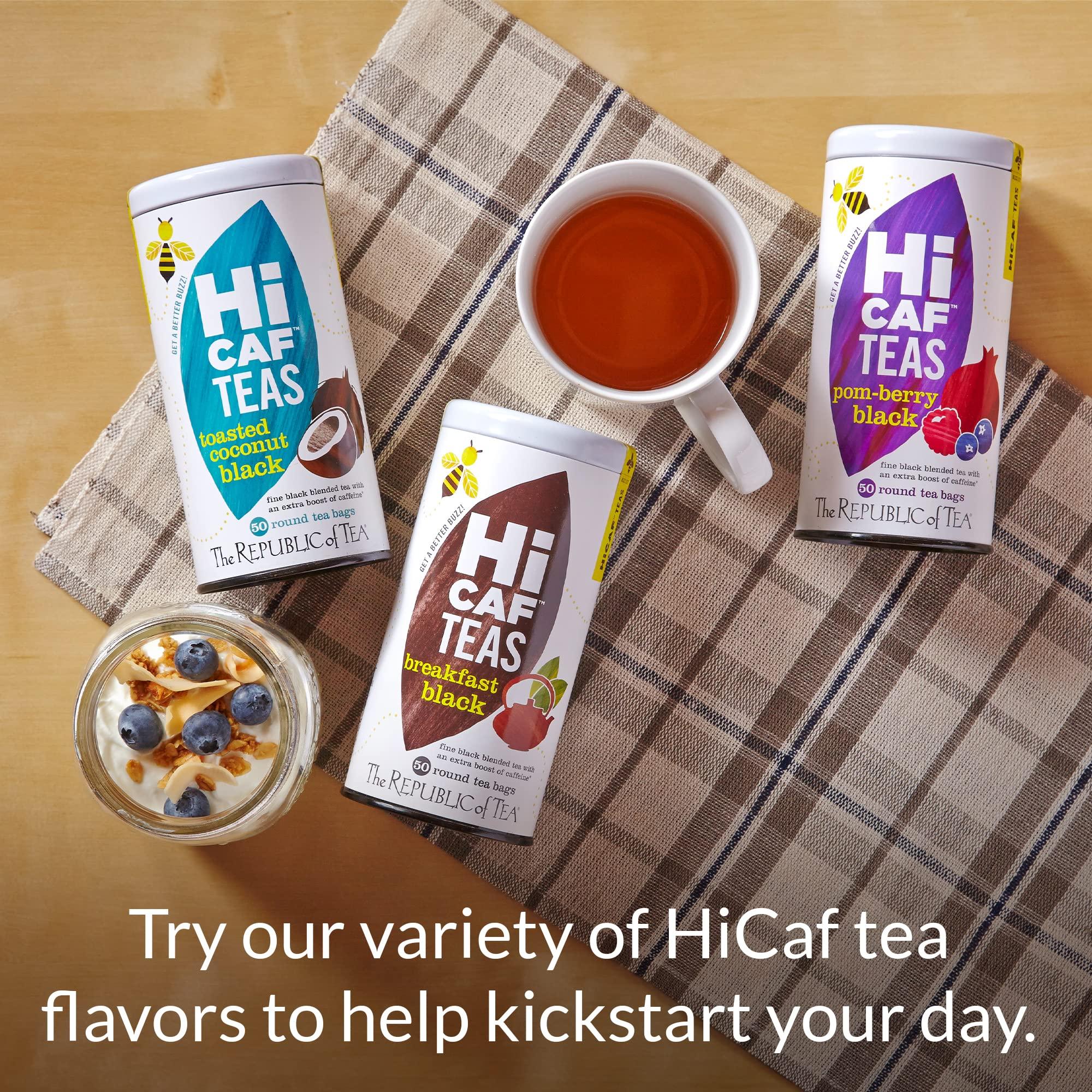 The Republic of Tea The Republic Of Tea HiCAF Toasted Coconut Black Tea, 250 Tea Bags, High-Caffeinated Gourmet Herbal Blend