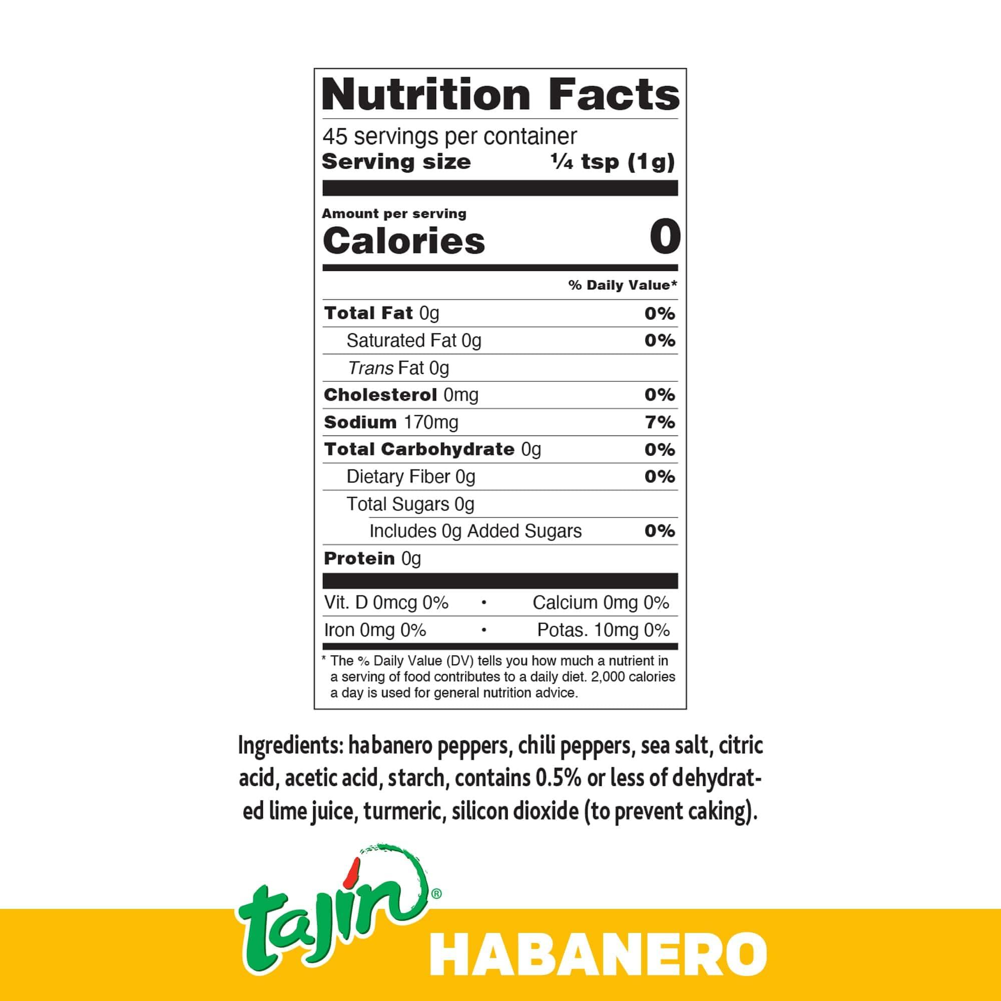 Tajin Tajin Habanero Seasoning 1.6 oz (Pack of 3)