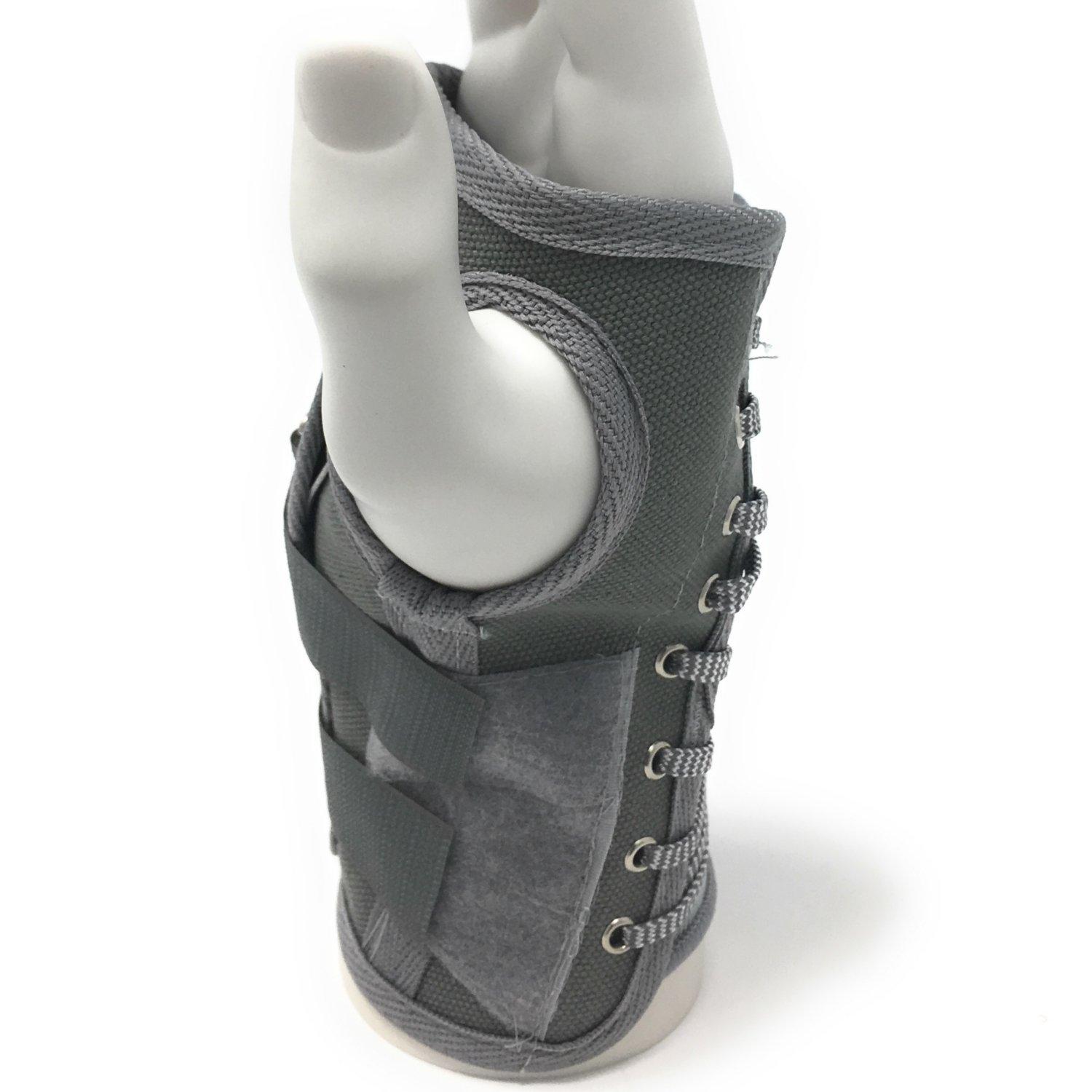 OTC OTC Wrist Splint, Cock-Up Lacing, Canvas, ProChoice, Grey, Large (Right Hand)