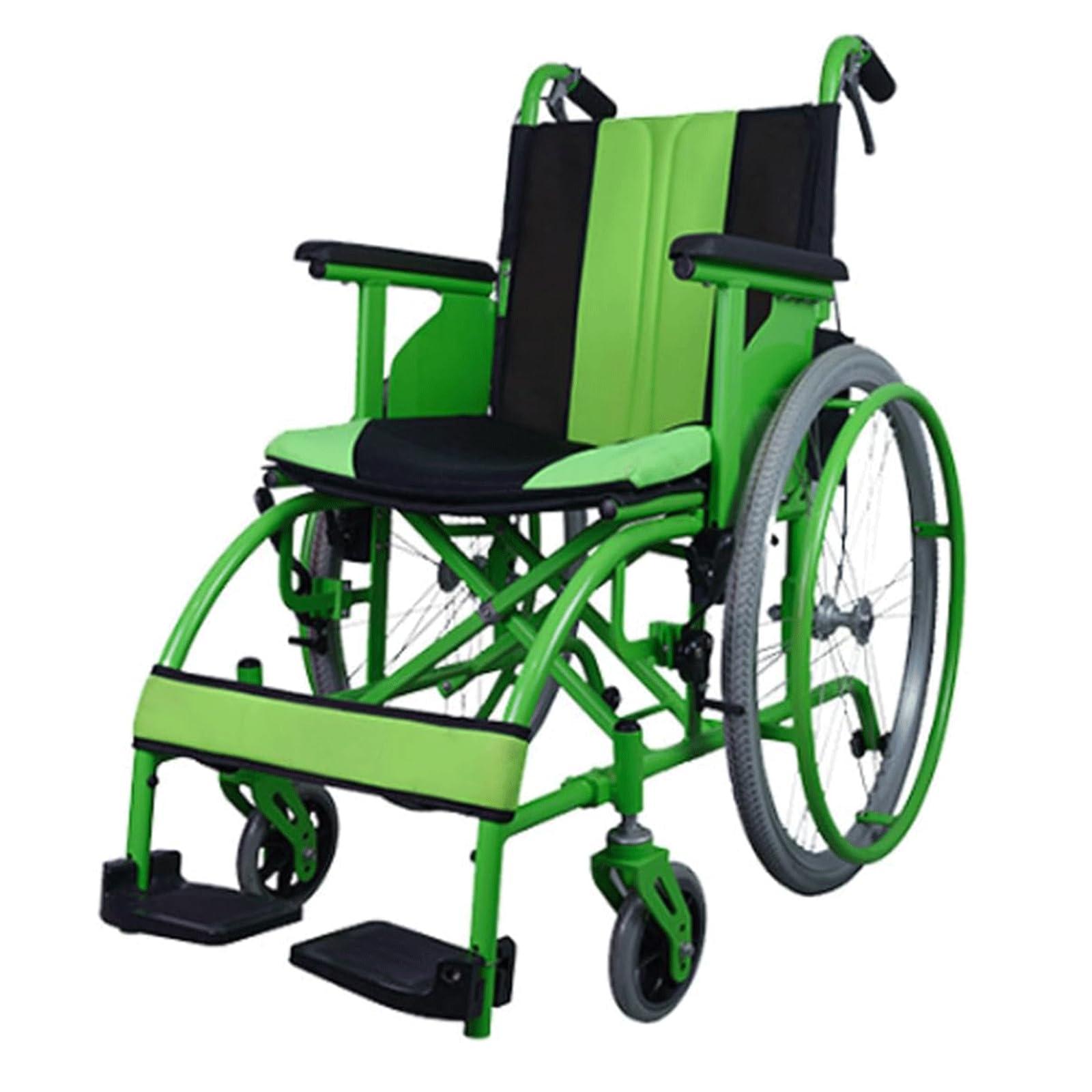 Rieort Ultralight Wheelchair Aluminum Alloy W/handbrakes Manual Wheelchair Travel Wheelchair Load 220lb Portable Folding Wheelchair