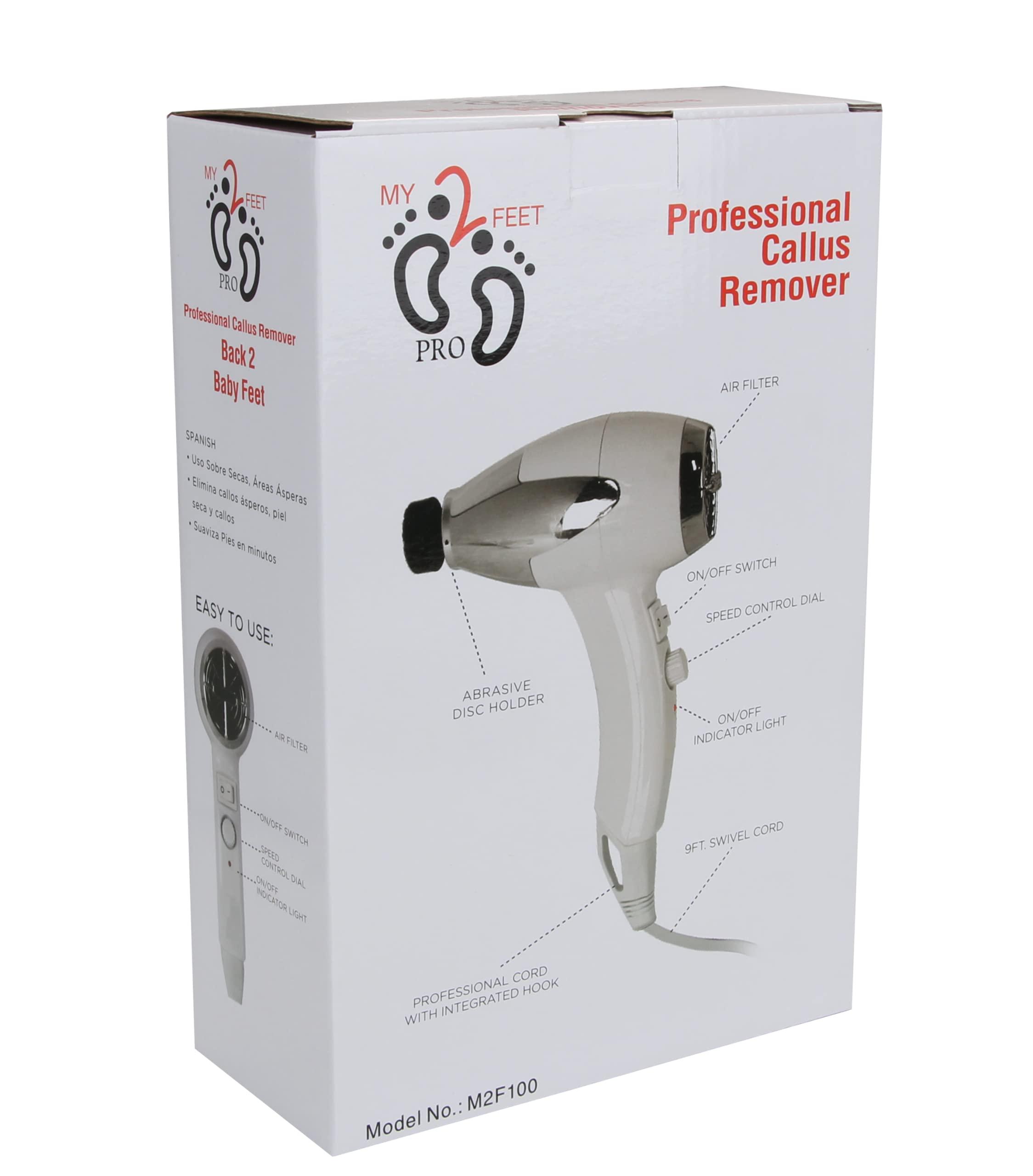 Wide World of Beauty My2Feet Professional Electric Callus Remover+Replacement Disks, White