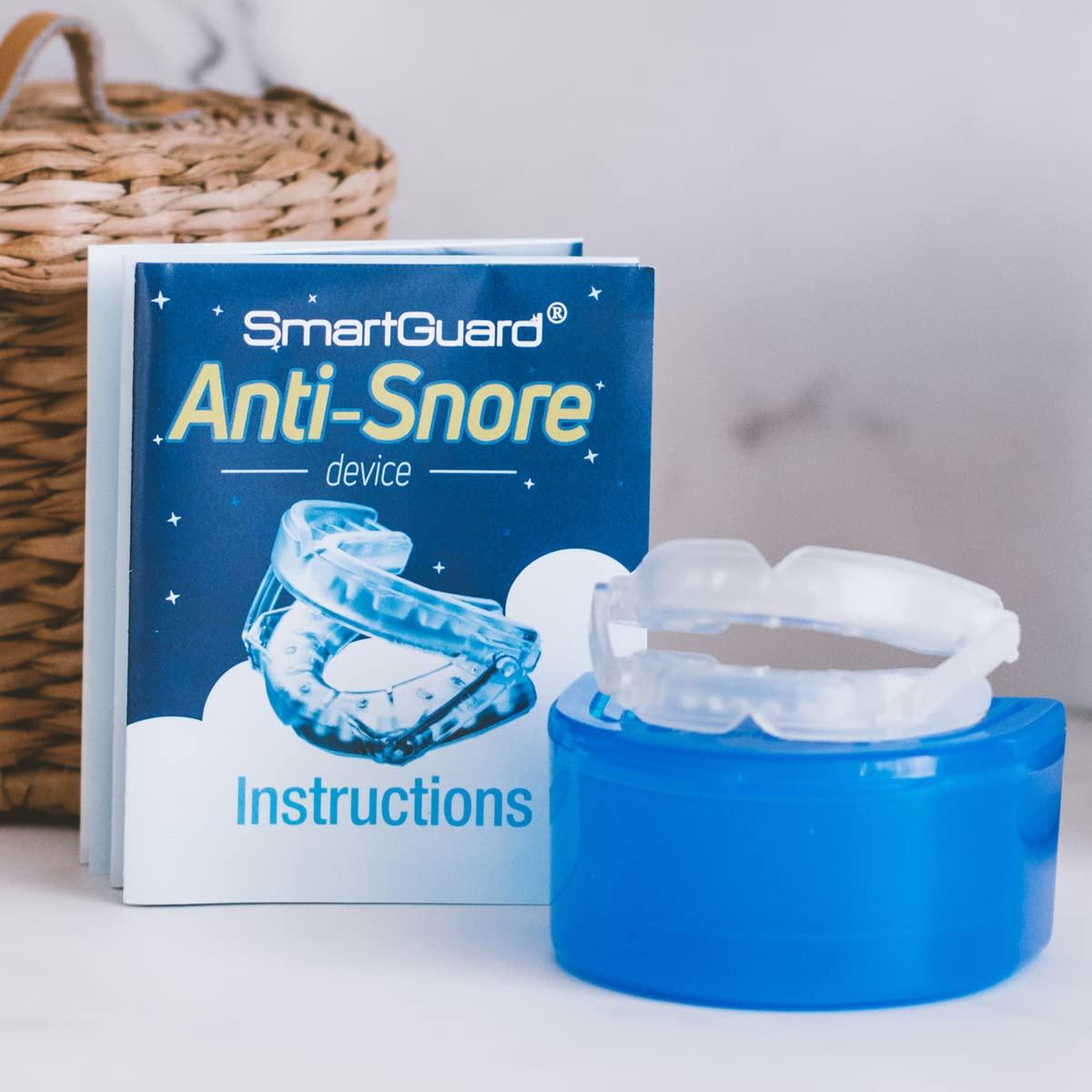 SmartGuard SmartGuard Anti Snore Device. New Customizable Snore Reducing Mouthpiece Reduce Snoring Aid for Men and Women Most Comfortable and Adjustable Oral Appliance - Holds Jaw Forward to Open Airway