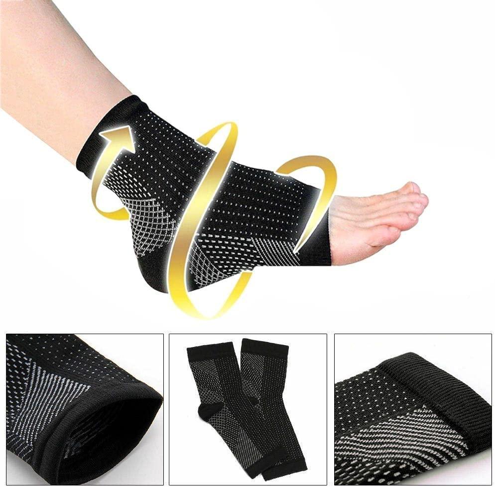 Generic Comprex Ankle Sleeves, 2 Pairs Comprex Ankle Sleeves To Wear To Sleep In, Comprex Ankle Sleeves Socks For Women Men Foot Sleeve Support Relief For Pain (2 Pairs White, XX-Large)