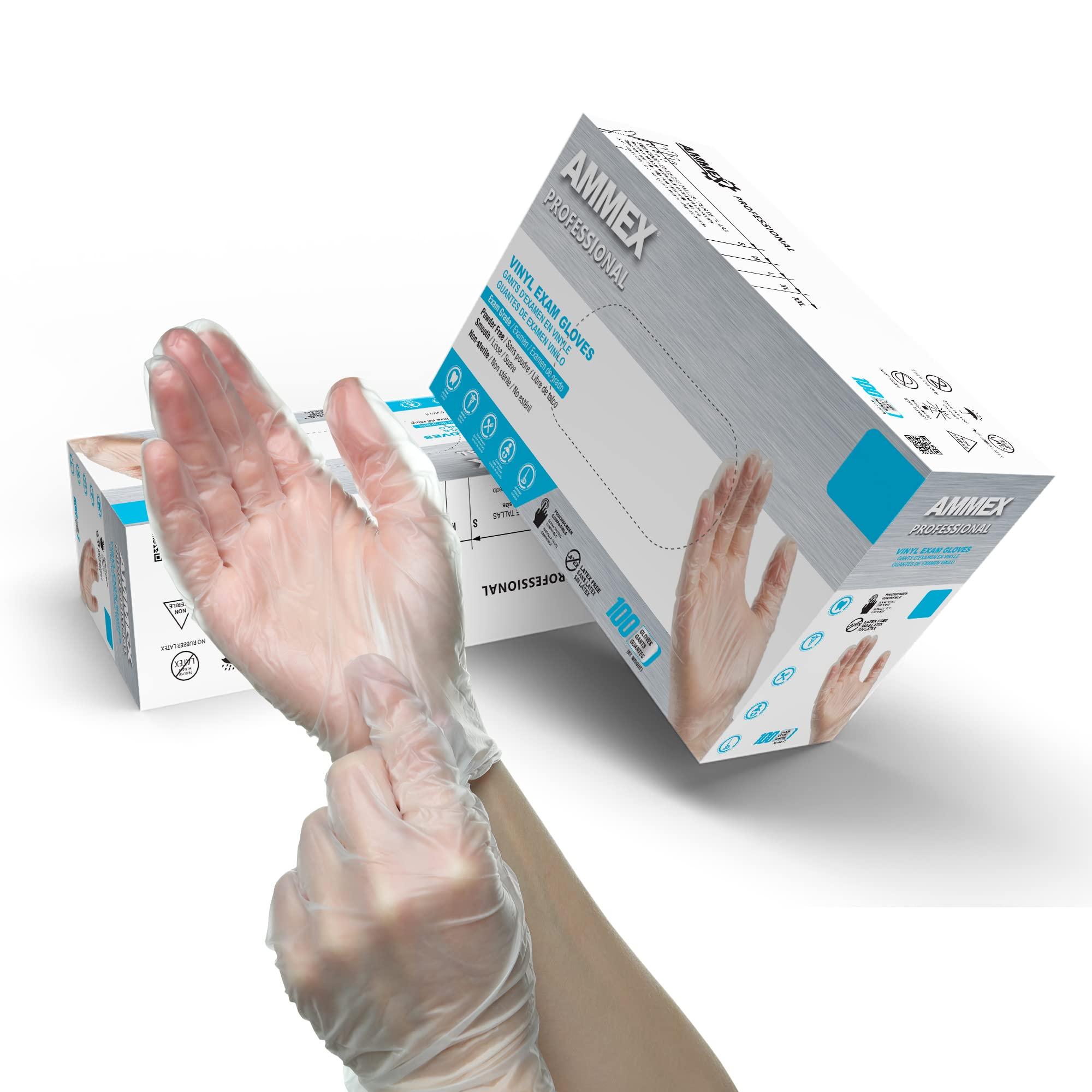 1st Choice Indigo Nitrile and Clear Vinyl 3-mil Disposable Exam Glove Bundle, 100 Gloves per Box, Latex & Powder-Free, Food-Safe, Small
