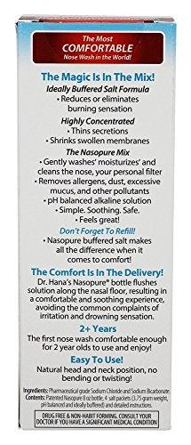 DR HANA'S NASOPURE Nasopure Nasal Wash, Sampler Kit, “The Nicer Neti Pot” Sinus Wash Kit, Comfortable Nasal Rinse 8 Oz Bottle & 4 Salt Packets (3.75 Grams Each), Nasal Congestion, Cold, Flu, Allergy, Nasal Irrigation