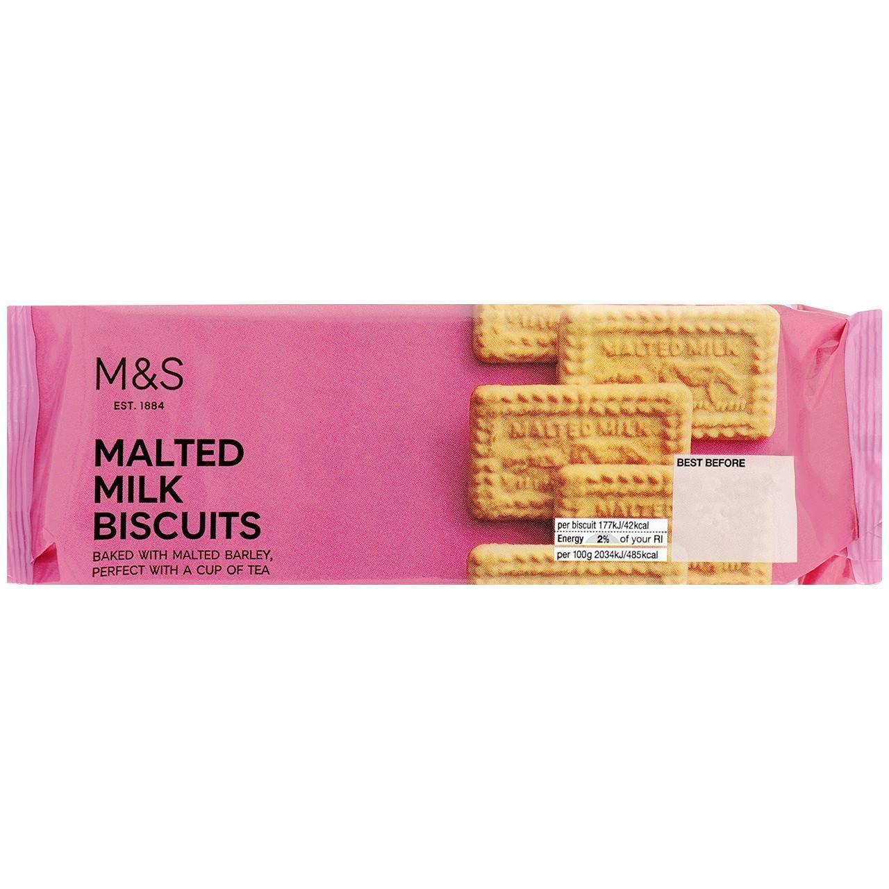 Marks and Spencers M & S Malted Milk Biscuit 200g - Pack of 6