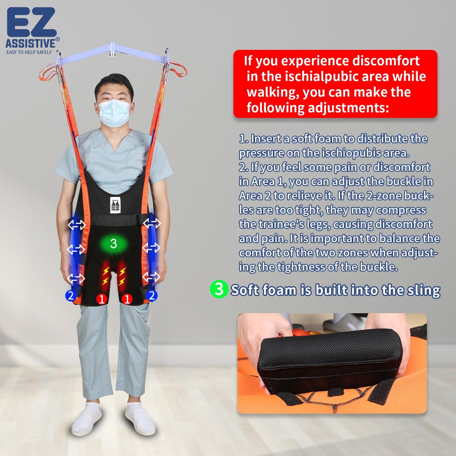 EZ Assistive EZ Assistive Professional Walking Assist sling with Magical 4-way Stretchable Fabric, Patient Lift Training Sling for Home Use and Hospital, 500lb(230kgs) Weight Capacity (Small)
