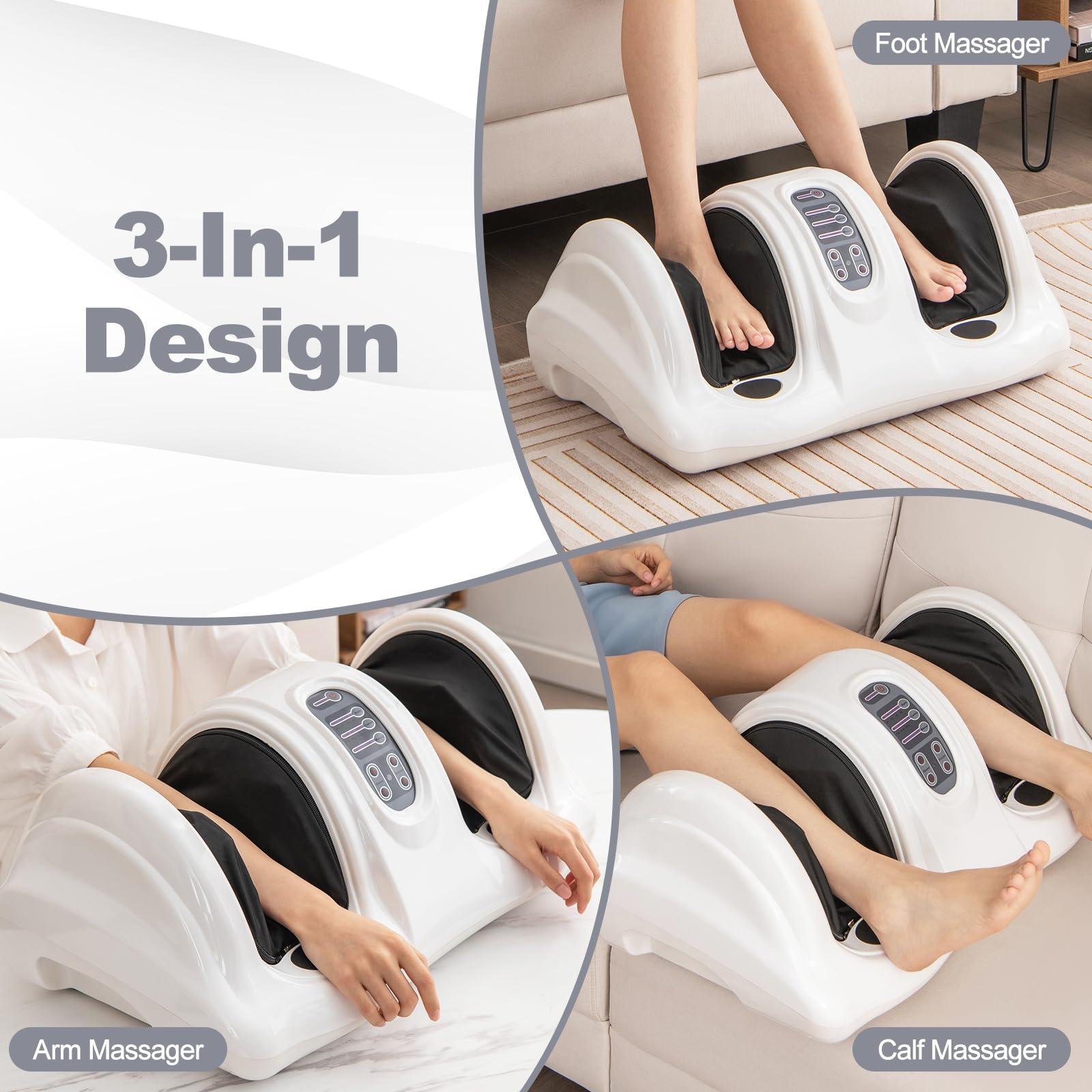 ARLIME ARLIME Foot Massager Machine w/Remote, 4 Modes Shiatsu Foot Massager for Pain Relief, Blood Circulation, Calf and Foot Massager Deep Kneading for Calf Leg Ankle