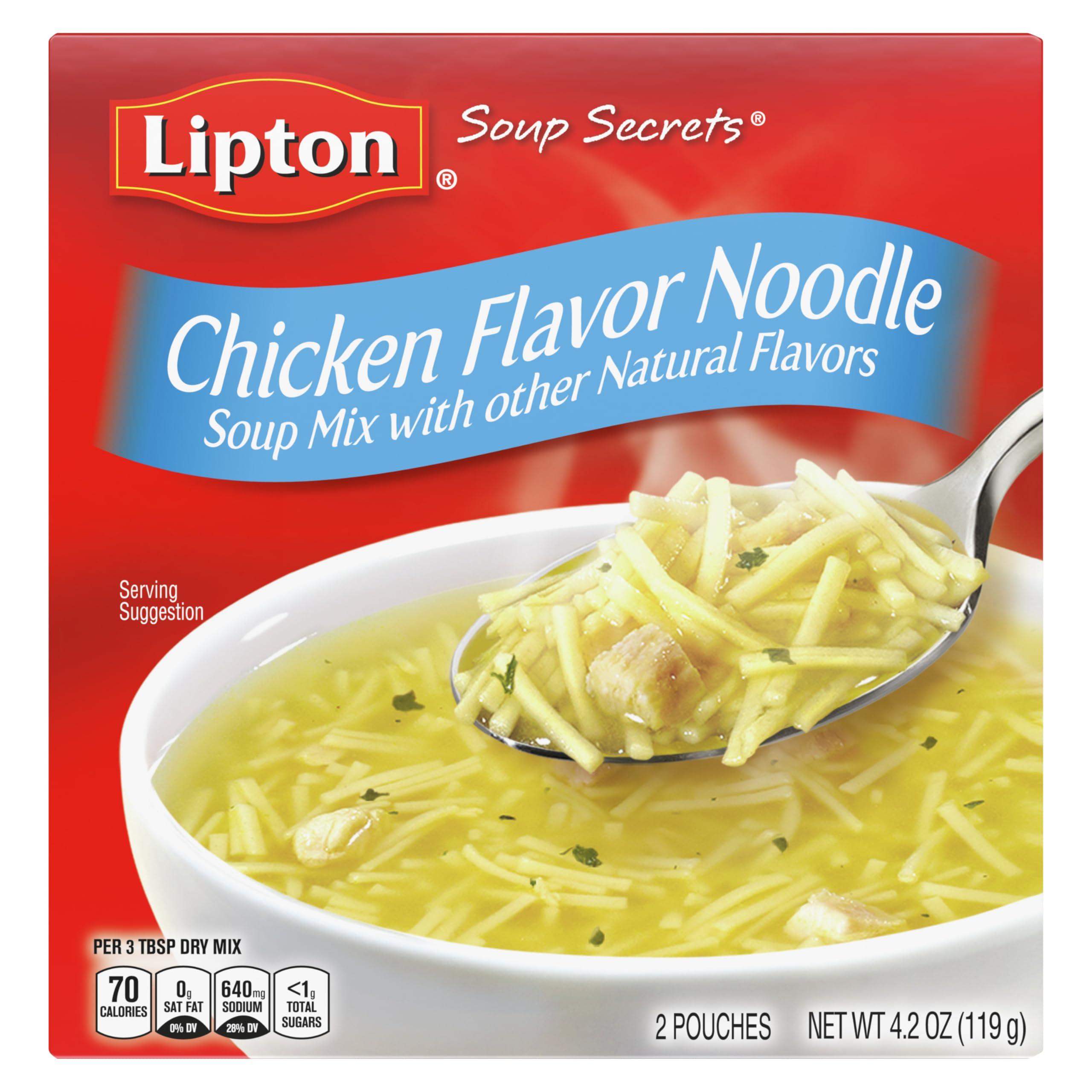 Lipton SOUP SECRETS Lipton Instant Soup Mix Chicken Flavor Noodle For a Warm Cup of Soup Cooks in 5 Minutes 4.2 oz