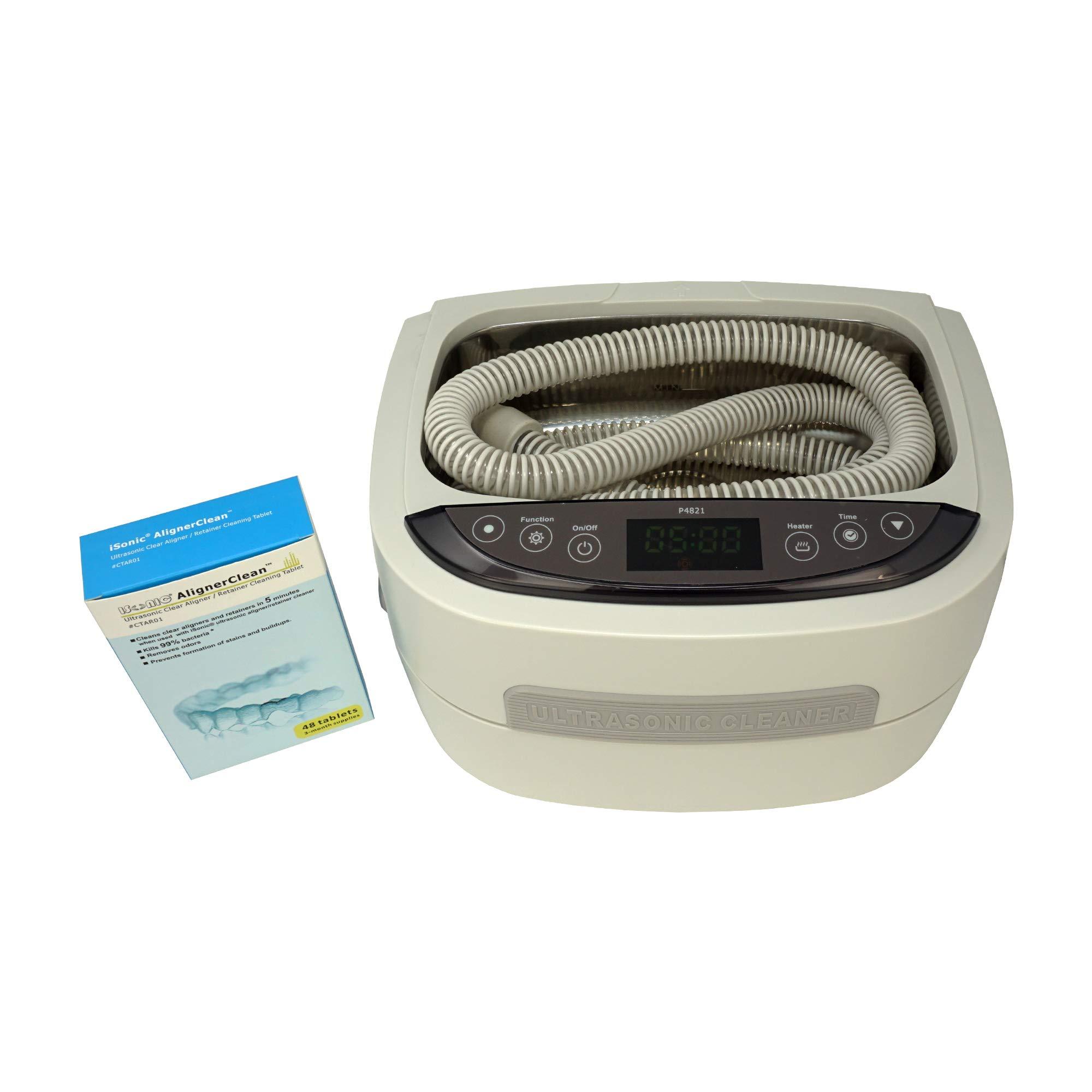 iSonic iSonic Ultrasonic CPAP Deep Cleaner (Small) P4821-CPAP, 2.6Qt/2.5L, 110V for North America, with SS. Weight Bracket, Cleaning Tablet, Beige