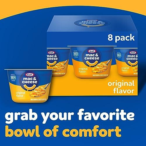 Kraft Mac & Cheese Kraft Original Easy Microwavable Macaroni and Cheese Cups (8 ct Box, 2.05 oz Cups) (Pack of 2)