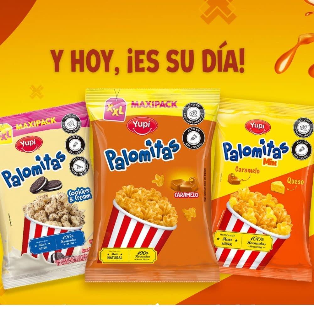 Productos Yupi Palomitas Yupi Caramelo (24 Pack) The most delicious Caramel popcorn-looking snack Colombian snacks Colombian food dulce colombiano mecato colombiano