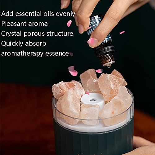 Meega Crystal Salt Humidifier 400 ml Cool Mist Essentail Oil Diffuser USB Charging Home Aromatherapy Humidifier Green