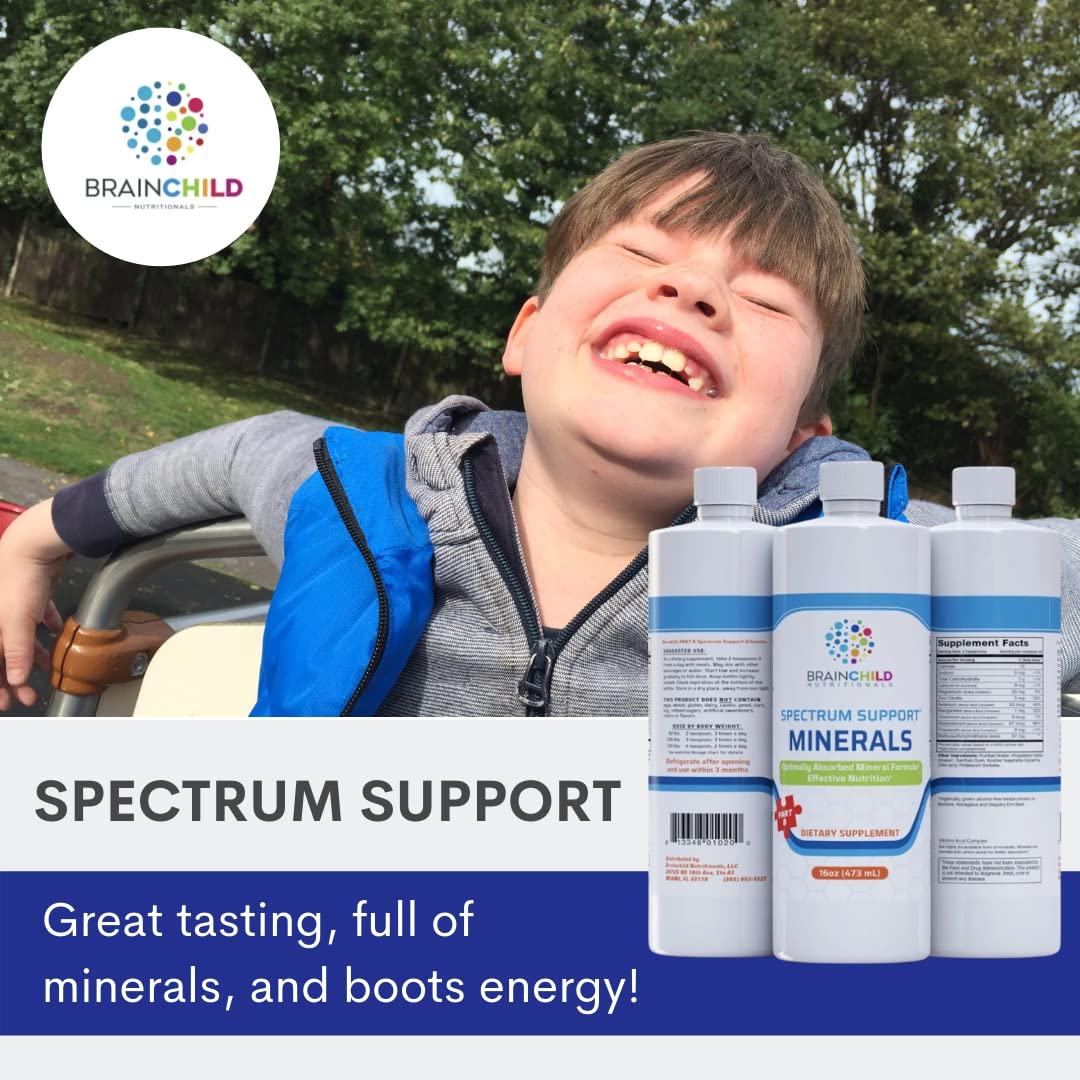 BrainChild Nutritionals BrainChild Nutritionals Spectrum Support Minerals, Liquid Supplement for People On The Spectrum - Gluten Free, Soy Free and Made Without Dairy