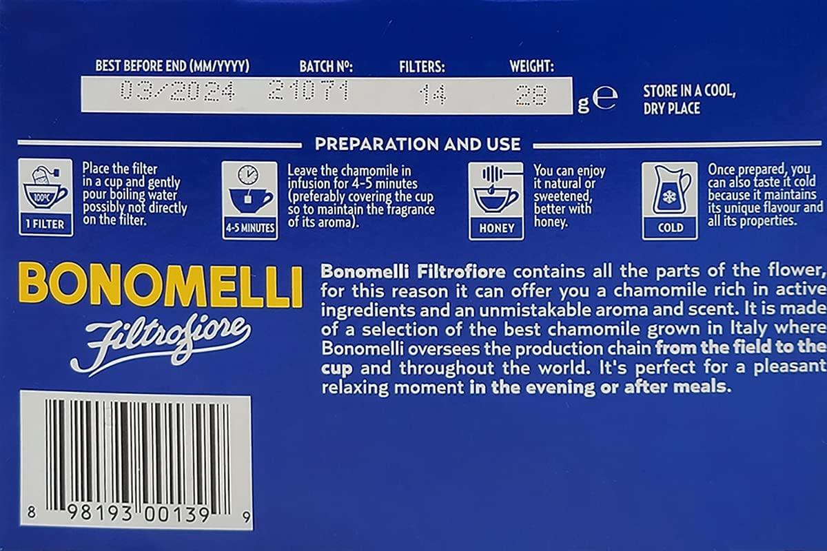 Bonomelli Bonomelli - Filtrofiore Chamomile Herbal Tea, (2)- 14 pc. Pkgs.
