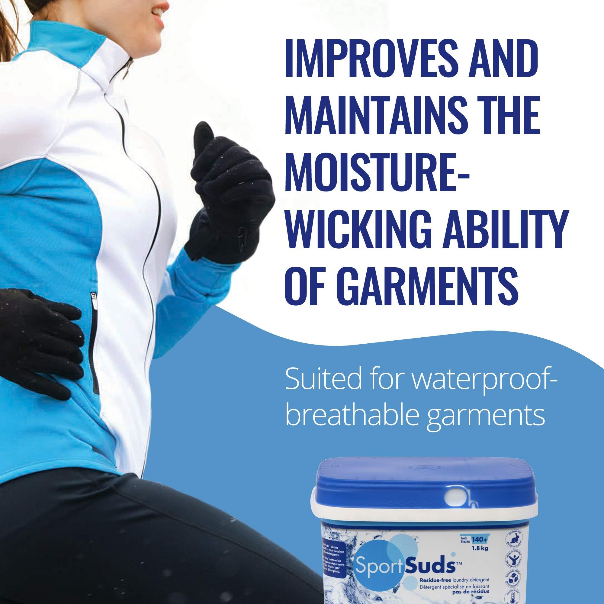 Sport Suds Sport Laundry Detergent, Odor Eliminator Technology, Laundry Soap for Workout Clothes and Everyday Use - Sport Suds 1.8Kg