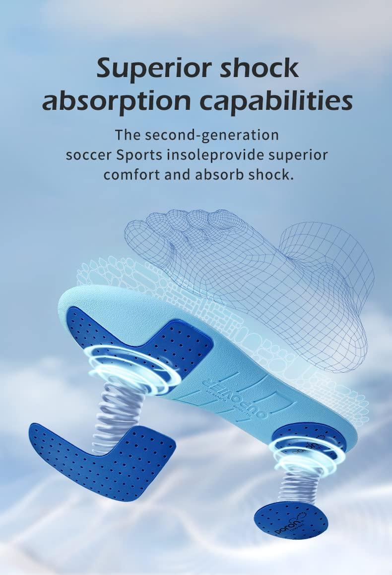 OUPOWER OUPOWER Soccer Cleat Boots Shoes Insoles Inserts Pad Rebounder Poron Foam Anti-Slip Athelete (US7.5-8)