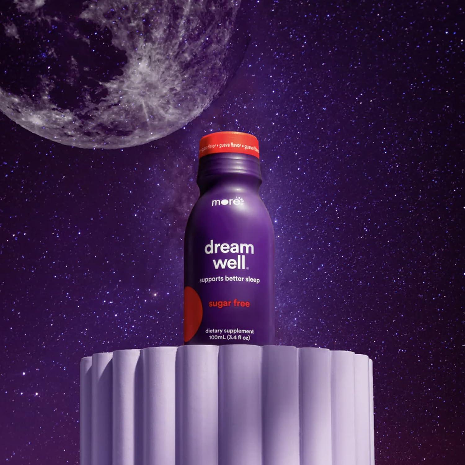 ChromaCast More Labs Dream Well Holistic Sleep Shot Drink 5 Pack | Non-Habit Forming | Lemon Balm, Melatonin and Glycine | Sleep Support Solution