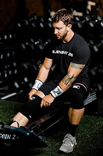 Element 26 Element 26 Agility Knee Compression Sleeve - 1 Pair (3mm) Compression Knee Sleeve - Knee Support for Working Out - Running & Weight Lifting Knee Sleeves | For Men & Women (Small, Black)