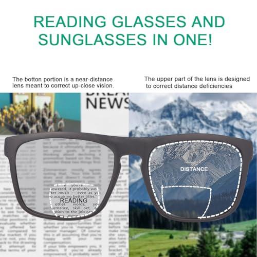 Vepiant Vepiant Polarized Bifocal Reading Sunglasses for Men Women Blue Light Blocking Glasses Black Lens UV Protection Outdoors Sun Readers Lightweight Driving Eyeglasses Tinted Shades Anti Glare Eyewear 3.0