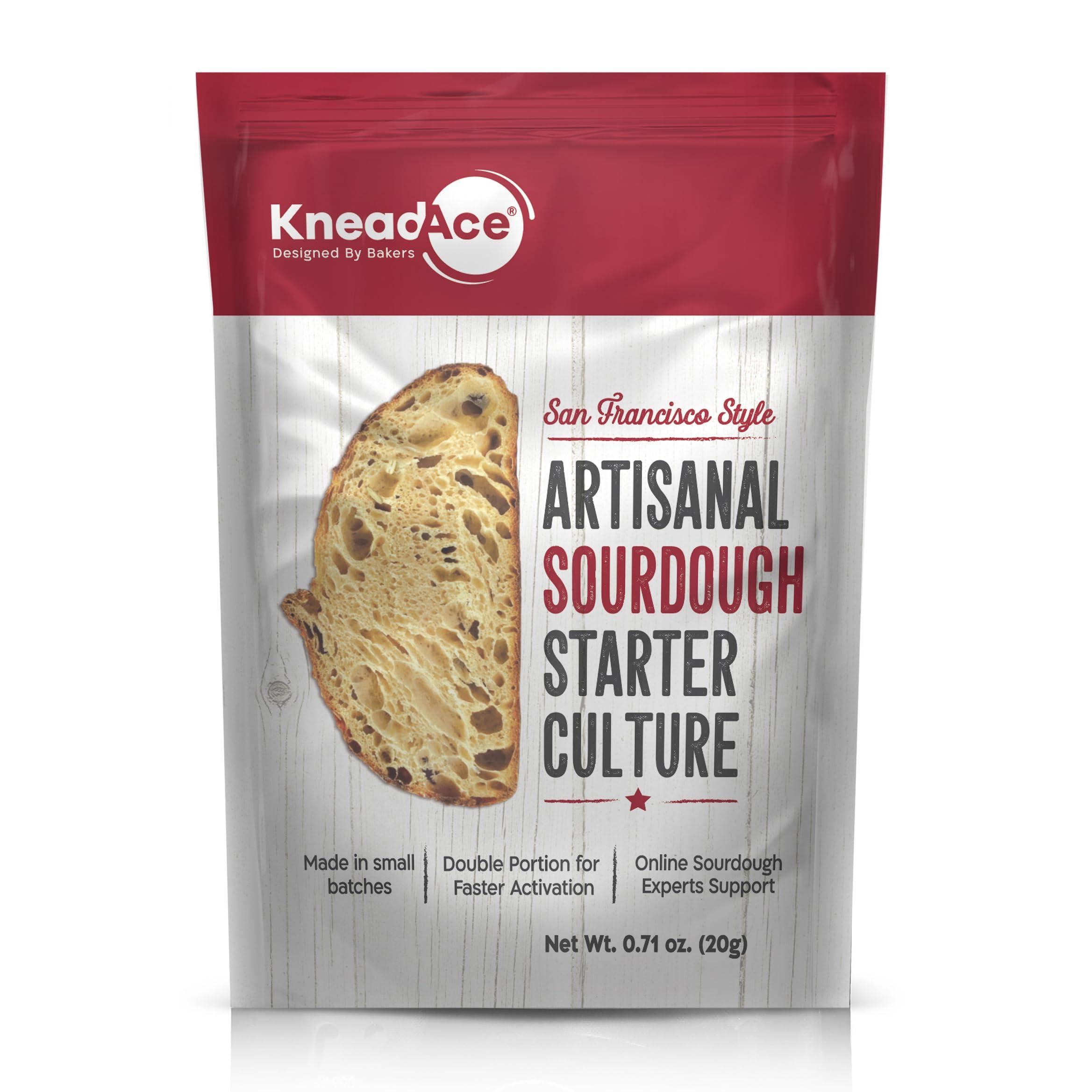KNEADACE KneadAce 24 Oz Sourdough Starter Jar Kit and Starter Culture