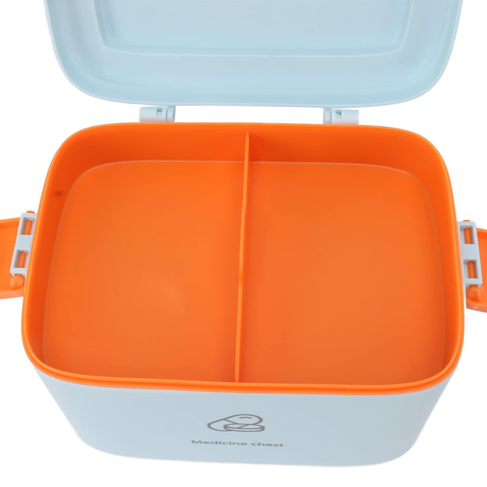 Kuuleyn Kuuleyn Portable Medicine Box, Plastic First Aid Storage Box, Large Medicine Storage Box Organizer Container Family Emergency Medicine Case with Removable Tray(A)