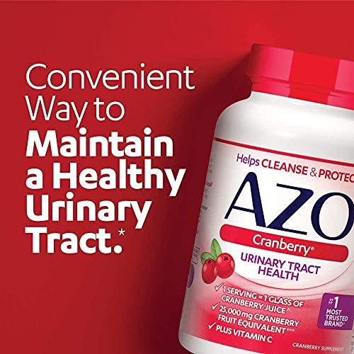 AZO AZO Cranberry Pro Urinary Tract Health Supplement 600mg PACRAN 100 Softgels Cranberry Urinary Tract Health Supplement 100 Softgels Bundle