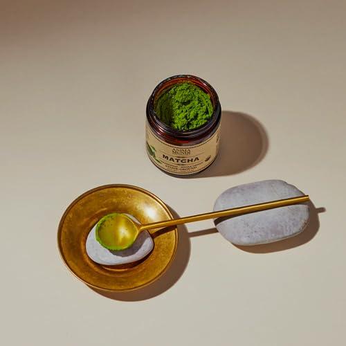 Anima Mundi Apothecary Anima Mundi Matcha Powder - Japanese Single-Origin & Stone-Ground - Certified Organic, Ceremonial Grade Matcha - Small Batch Produced, Cultivated on Solar Powered Farm (1.5oz)