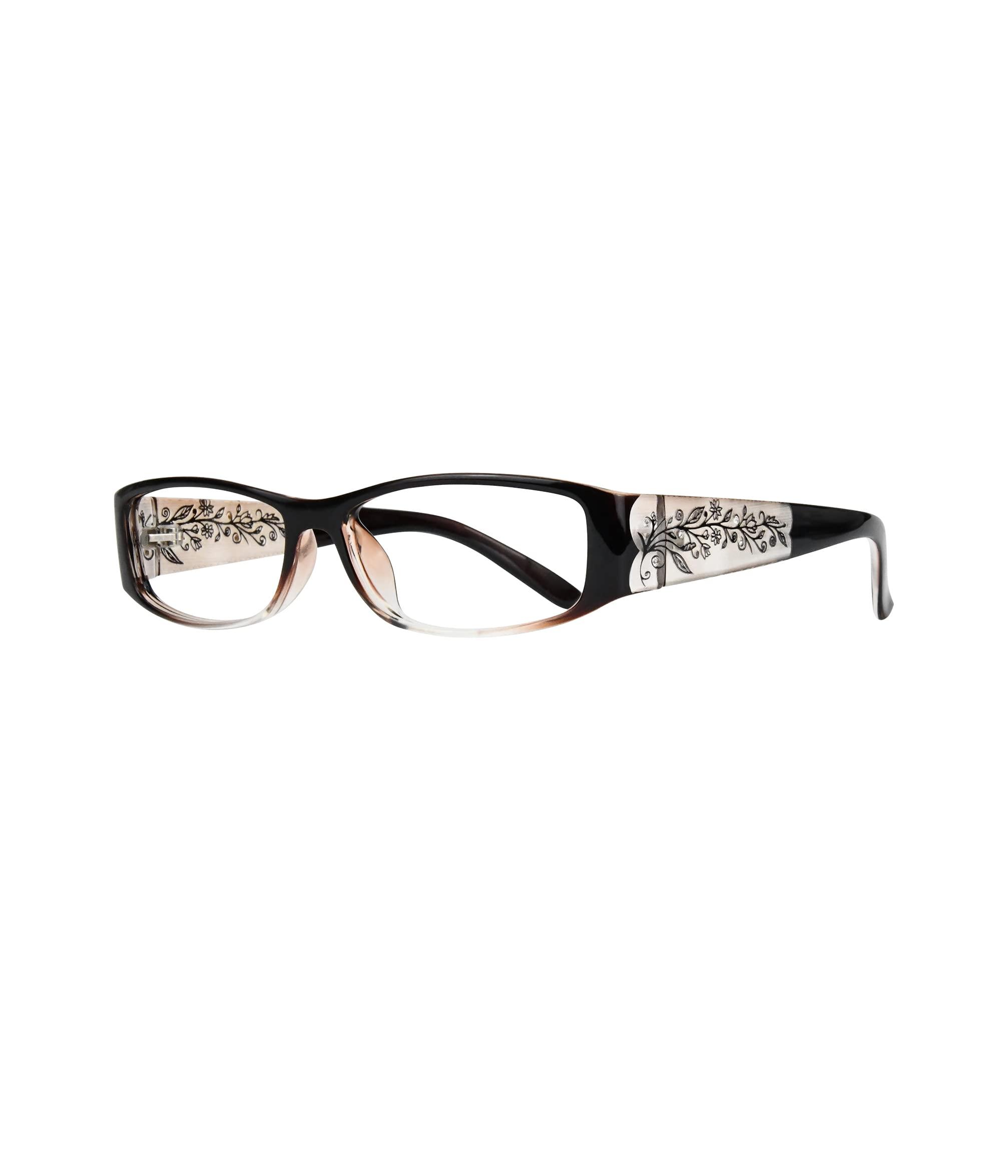 EYEBOGO EYEBOGO Olivia Stylish Reading Glasses for Women (Brown, 1.75)