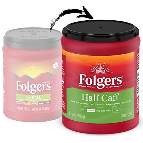 Folgers Folgers Half Caff Ground Coffee, Medium Roast, 9.6 Ounce