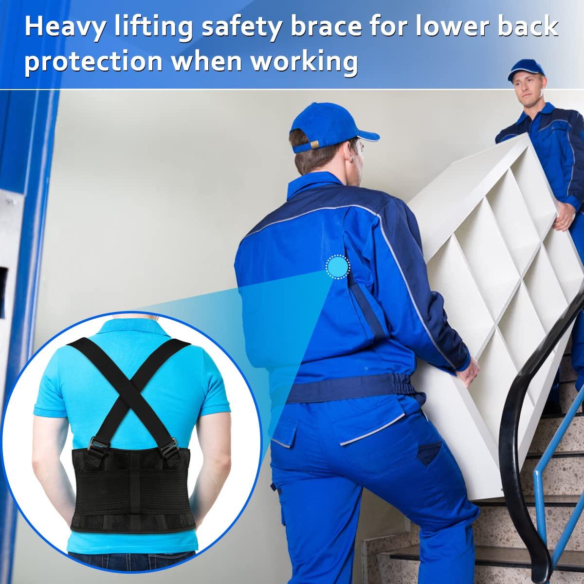 ABACKH ABACKH Back Brace Lumbar Back Support Belt for Women and Men - Lower Back Pain Relief - Heavy Lifting Support with Removable Adjustable Belt for Moving and Warehouse,Medium(30-37 Inches)