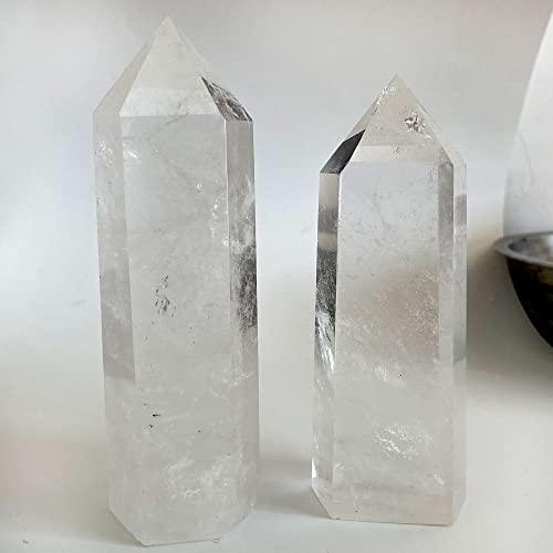 MDYSC Big Natural Crystal Large Clear Quartz Point Lemurian Seed Crystal Healing Obelisk Home Decor (5-6inch)