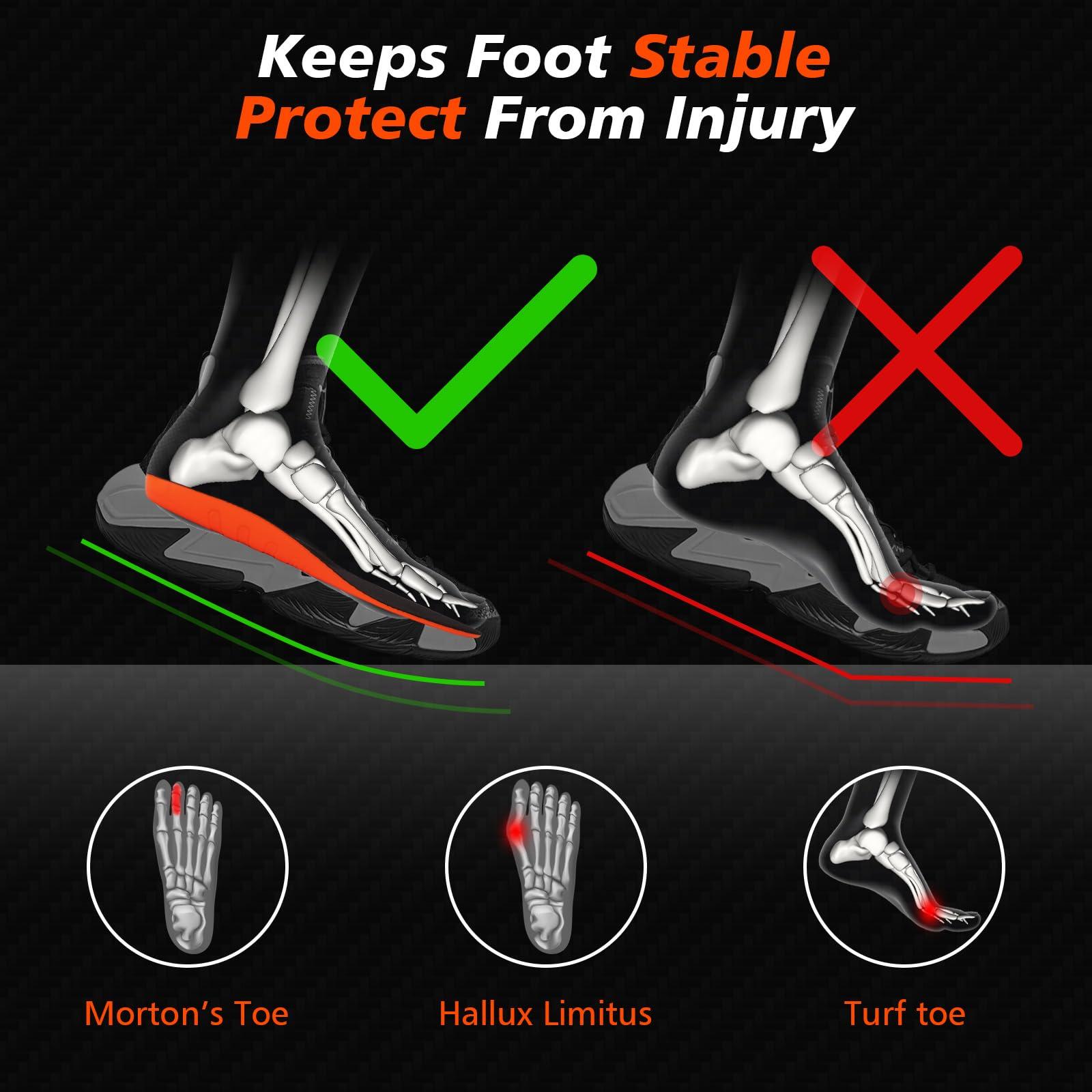 Carbon Fiber Insoles for Men Women Shock Absorbing Sport Shoe Insoles for Basketball Volleyball Running Athletics Jump Higher L