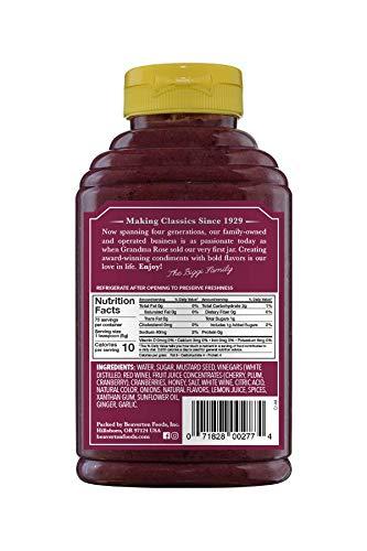 BEAVER Beaver Cranberry Mustard, 13 Ounce Squeeze Bottle (Pack of 6)