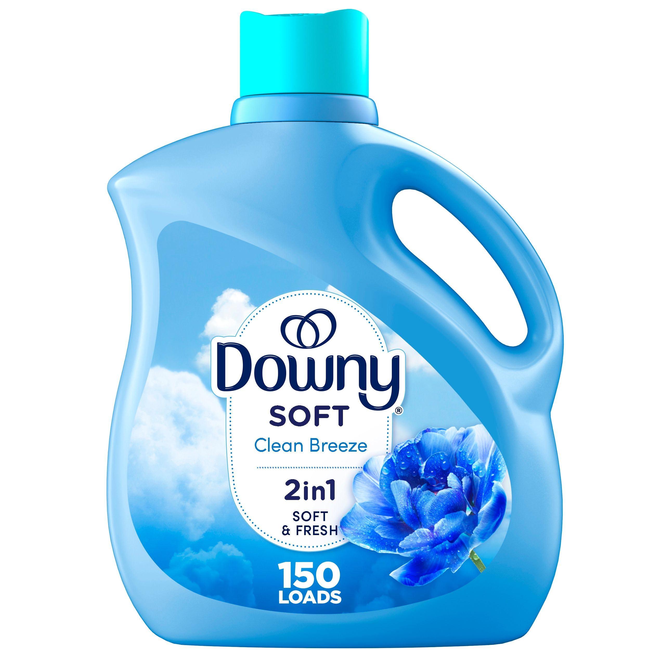 Downy Downy Fabric Softener Liquid, Clean Breeze Scent, 111 fl oz, 150 Loads