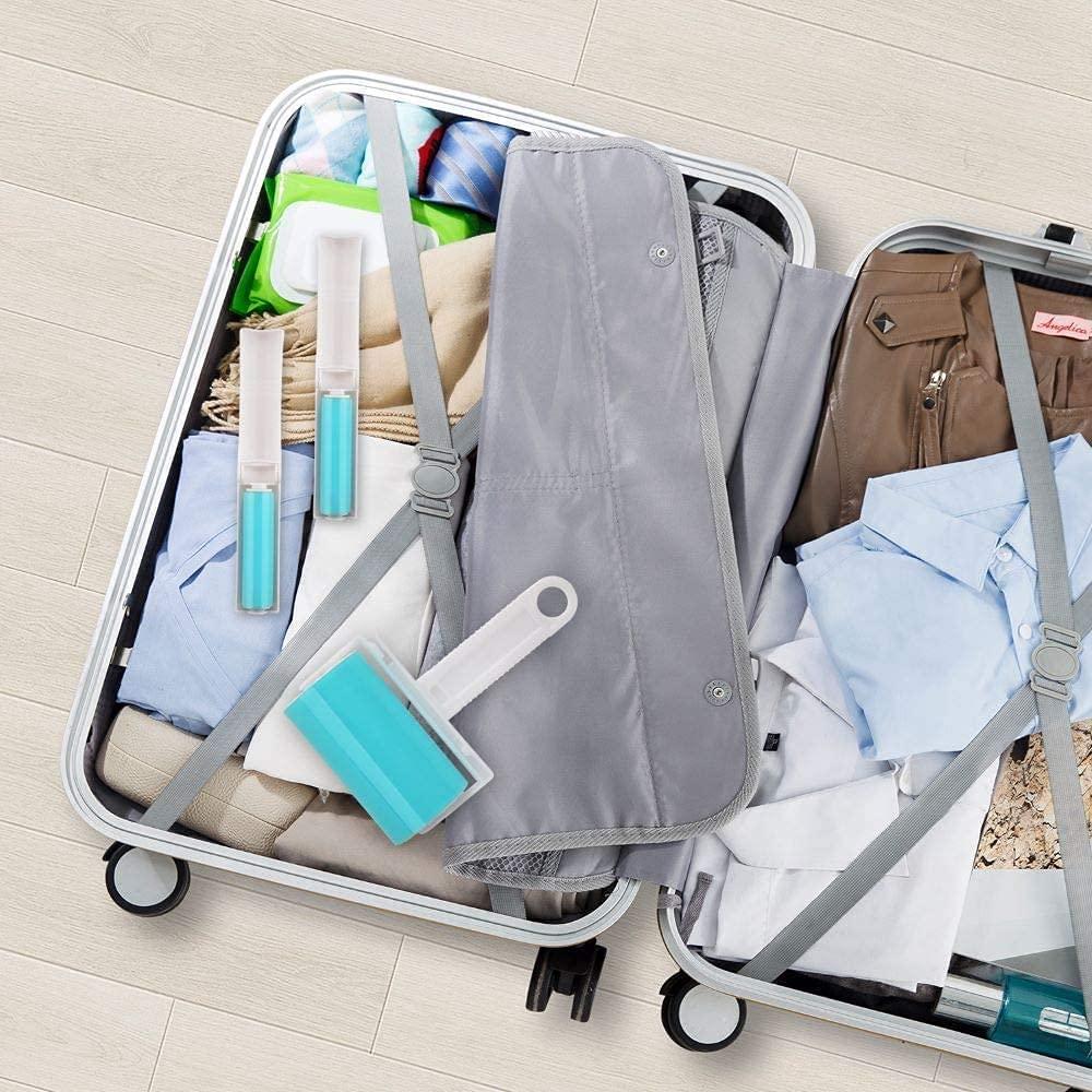 MINRGZEE Washable Lint Roller 3 Pack, Lint Roller Reusable Sticky Dog Cat Hair Remover Cleaner with Cover for Clothes, Pet Hairs, Carseats