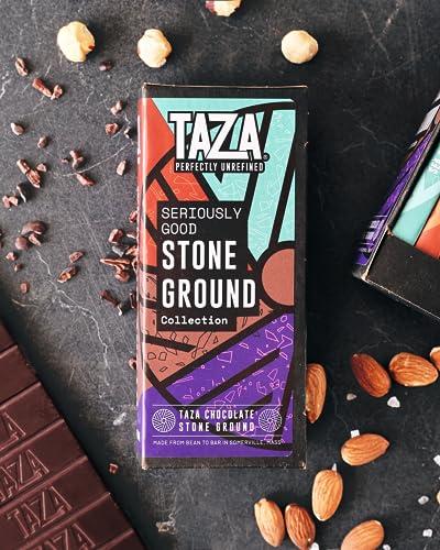 Taza Chocolate Taza Chocolate Organic Seriously Good Dark Chocolate Bar Variety Pack Bundle, 2.5 oz (4 count), Vegan