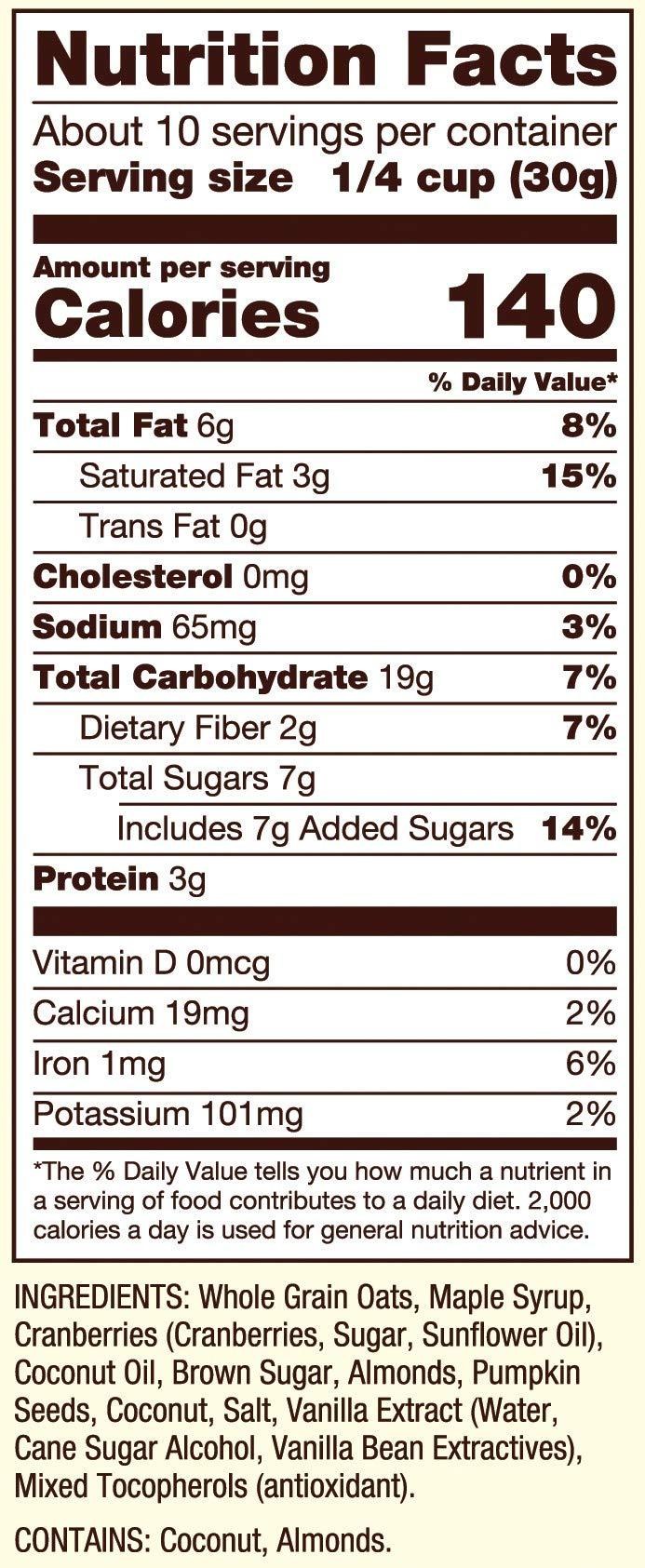 Bob's Red Mill Bobs Red Mill Cranberry Almond Homestyle Granola, 11 Ounce Bag (Pack of 1), Certified Gluten Free, Non-GMO, Whole Grain