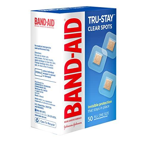 Band-Aid Band-Aid Brand Tru-Stay Clear Spots Discreet First Aid and Wound Care for Minor Cuts and Scrapes, All One Size, 50 Count