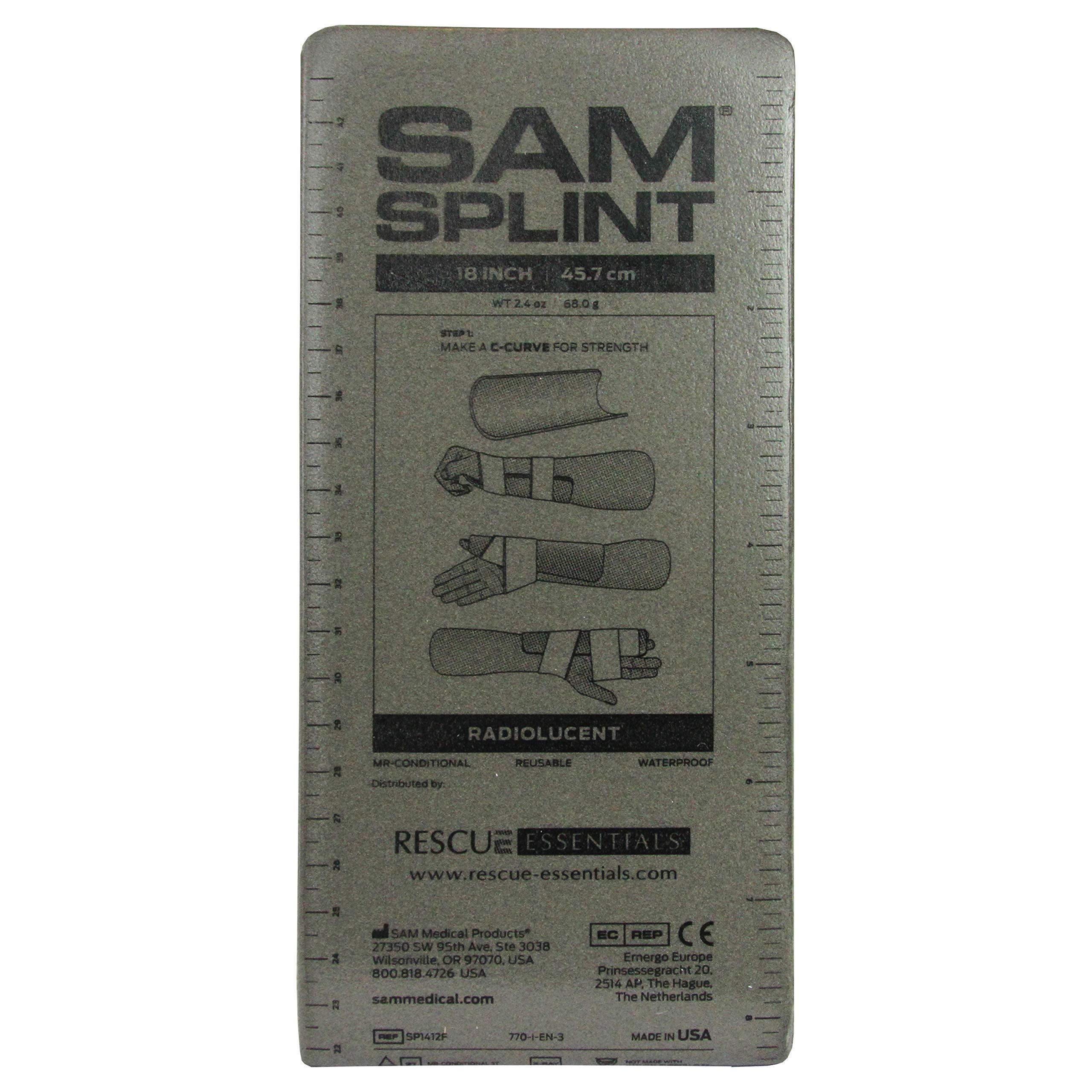 SAM Medical Products SAM® Splint - 18" Junior- Charcoal Gray