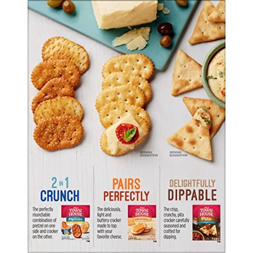 Town House Town House Pita Crackers Oven Baked Crackers, Party Snacks, Mediterranean Herb, 9.5oz Box (1 Box)