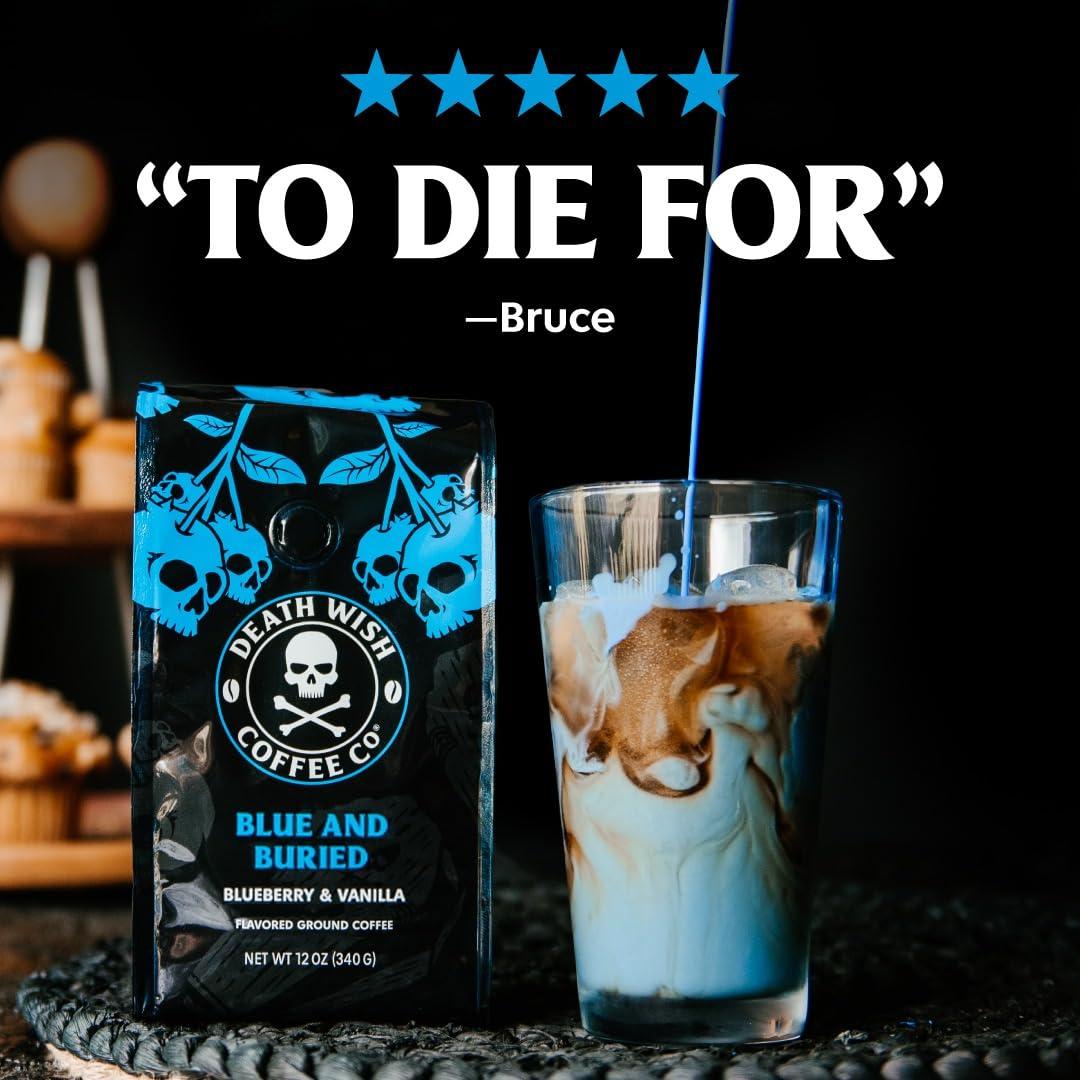 Death Wish Coffee Co. Death Wish Coffee, Single Serve Coffee Pods - Fair Trade - Blue and Buried: Blueberry Vanilla Flavored