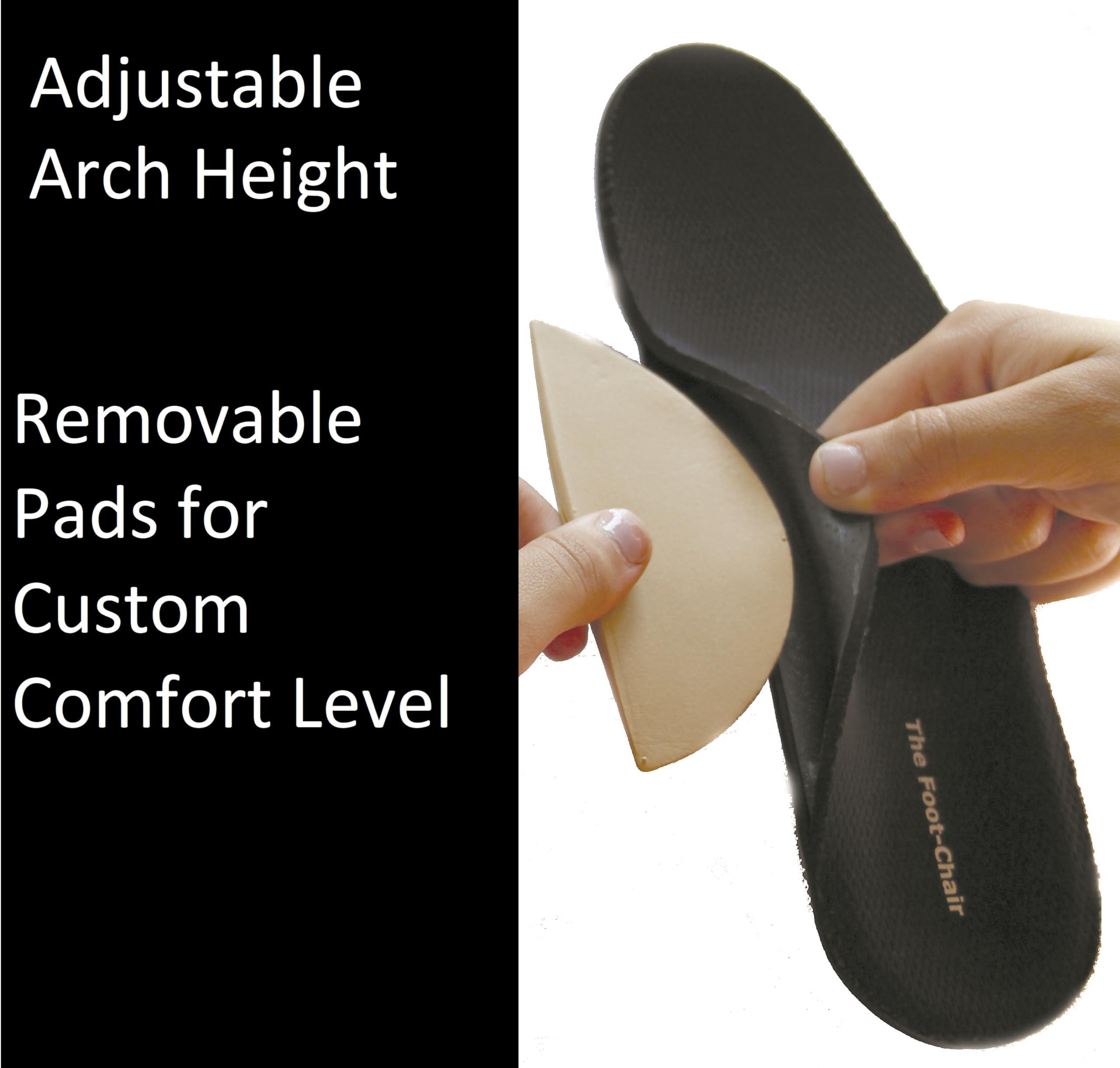 The Foot Chair FootChair Orthotics with Pads for Adjustable Arch Height. Relieve Plantar Fasciitis and Other Foot Pain (Women's 5-6.5 / Men's 3-4.5)