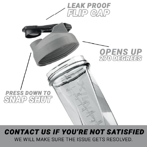 HELIMIX HELIMIX 2.0 Vortex Blender Shaker Bottle Holds upto 28oz | No Blending Ball or Whisk | USA Made | Portable Pre Workout Whey Protein Drink Shaker Cup | Mixes Cocktails Smoothies Shakes | Top Rack Safe