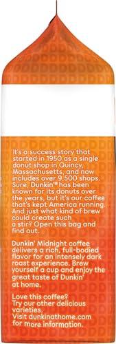 Dunkin\' Dunkin Midnight Dark Roast Ground Coffee, 16.5 Ounce